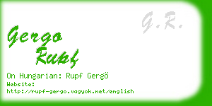 gergo rupf business card